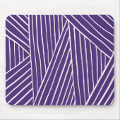 witte en paarse lijnkunst muismat (Voorkant)