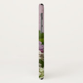 Witte en paarse lilacen op textuur Case-Mate iPhone case (Achterkant/links)