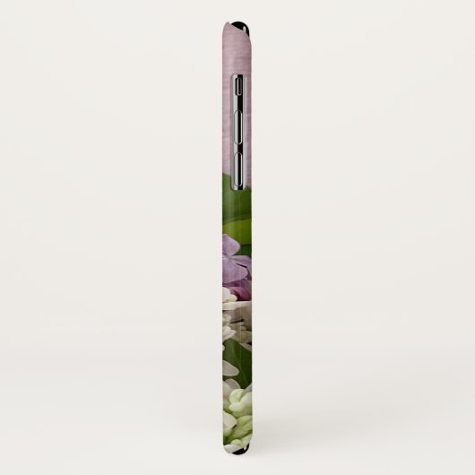 Witte en paarse lilacen op textuur Case-Mate iPhone case (Achterkant/links)