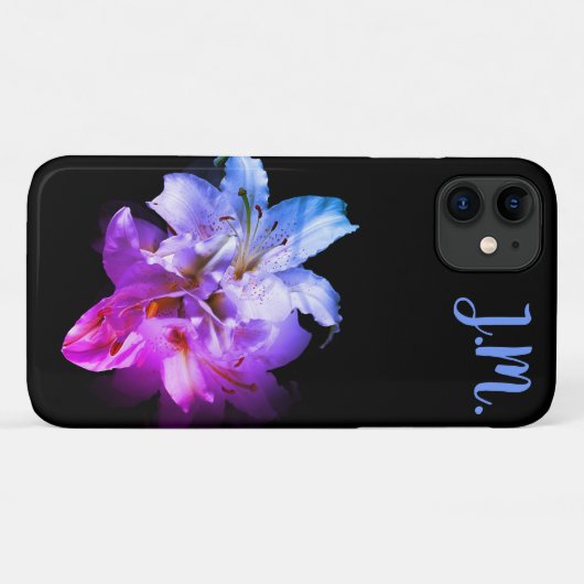 Witte en Paarse Lilies Fantasy Case-Mate iPhone Case (Achterkant (horizontaal))