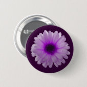 Witte en Paarse marigoldButton Ronde Button 5,7 Cm (Voorkant /achterkant)
