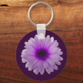 Witte en Paarse marigoldSleutelhanger Sleutelhanger (Voorkant)