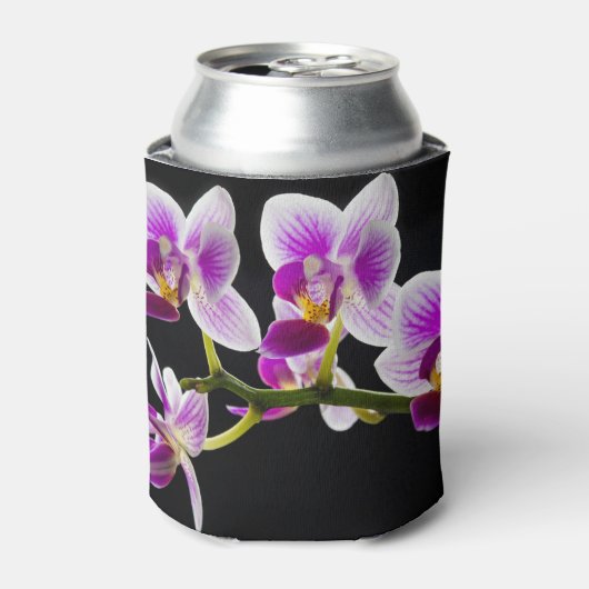 Witte en paarse orchidee blikjeskoeler (Blikje Voorkant)