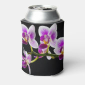 Witte en paarse orchidee blikjeskoeler (Blikje Achterkant)