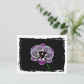 Witte en Paarse orchidee Briefkaart (Staand voorkant)