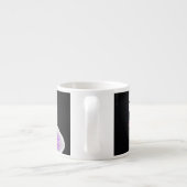 Witte en paarse orchidee espresso kop (Achterkant)