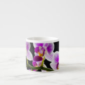 Witte en paarse orchidee espresso kop (Voorkant)
