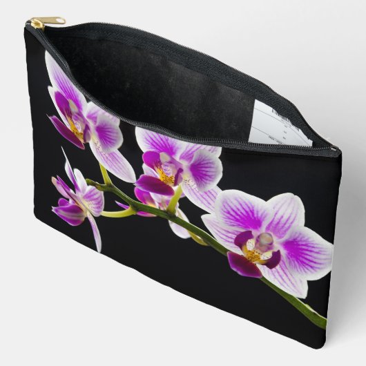 Witte en paarse orchidee etui (Open)