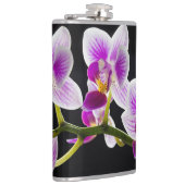 Witte en paarse orchidee heupfles (Rechts)