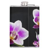 Witte en paarse orchidee heupfles (Achterkant)