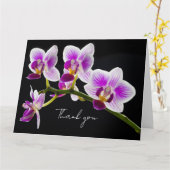 Witte en Paarse orchidee Kaart (Gele Bloem)