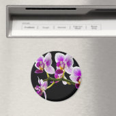 Witte en paarse orchidee magneet (Insitu (Vaatwasser))