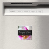 Witte en Paarse orchidee Magneet (Insitu (Vaatwasser))