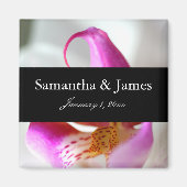 Witte en Paarse orchidee Magneet (Voorkant)