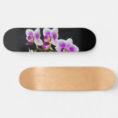Witte en paarse orchidee persoonlijk skateboard (Horizontaal)