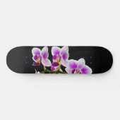 Witte en paarse orchidee persoonlijk skateboard (Horizontaal)