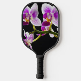 Witte en paarse orchidee pickleball paddle