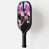 Witte en paarse orchidee pickleball paddle (Links)