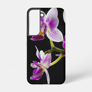 Witte en paarse orchidee samsung galaxy hoesje