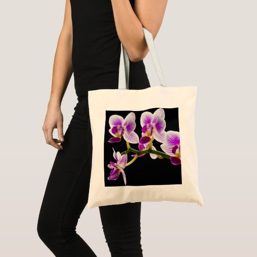 Witte en paarse orchidee tote bag (Voorkant (product))