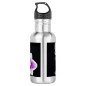 Witte en paarse orchidee waterfles  (Achterkant)