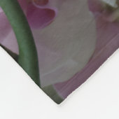 Witte en paarse orchideeën fleece deken (Hoek)