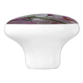 Witte en Paarse orchideeën Keramische Knop (Zijkant)