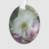 Witte en Paarse orchideeën Ornament (voorkant)