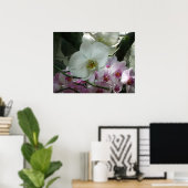 Witte en Paarse orchideeën Poster (Thuiskantoor)