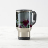 witte en paarse orchideeën reisbeker (Voorkant rechts)