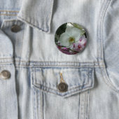 Witte en Paarse orchideeën Ronde Button 5,7 Cm (In situ)