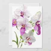 Witte en Paarse orchideeën schilderij 30e verjaard Kaart (Achterkant)