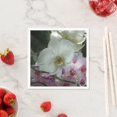Witte en Paarse orchideeën Servetten (Insitu)