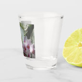 Witte en Paarse Orchideeën Shot Glas (Rechts)