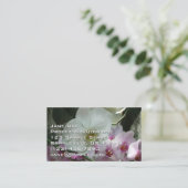 Witte en Paarse orchideeën Visitekaartje (Staand voorkant)