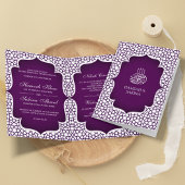 Witte en Paarse Perzische Stijlmoslimbruiloft