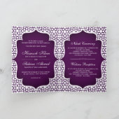 Witte en Paarse Perzische Stijlmoslimbruiloft (Binnen)