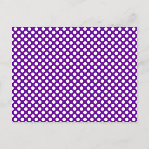 Witte en Paarse poka Dots Briefkaart