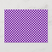 Witte en Paarse poka Dots Briefkaart (Voorkant)
