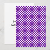 Witte en Paarse poka Dots Kaart (Voorkant / Achterkant)