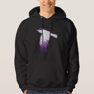 Witte en Paarse rijvliegen Hoodie