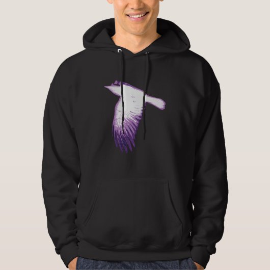 Witte en Paarse rijvliegen Hoodie (Voorkant)