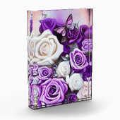 Witte en Paarse Rozen Fotoblokken (Links)