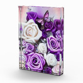 Witte en Paarse Rozen Fotoblokken (Rechts)