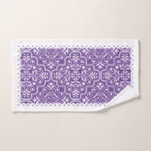 Witte en paarse schuimballopgrenzen van het demper bad handdoek (Handdoek)