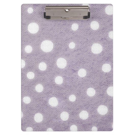 Witte en paarse stippen klembord (Voorkant)