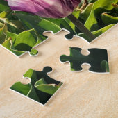 Witte en Paarse strips Legpuzzel (Zijkant)