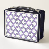 Witte en Paarse trellis, rooster, quatrefoil (Voorkant)