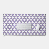 Witte en Paarse trellis, rooster, quatrefoil Bureaumat (Keyboard & Muis)