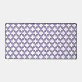 Witte en Paarse trellis, rooster, quatrefoil Bureaumat (Voorkant)